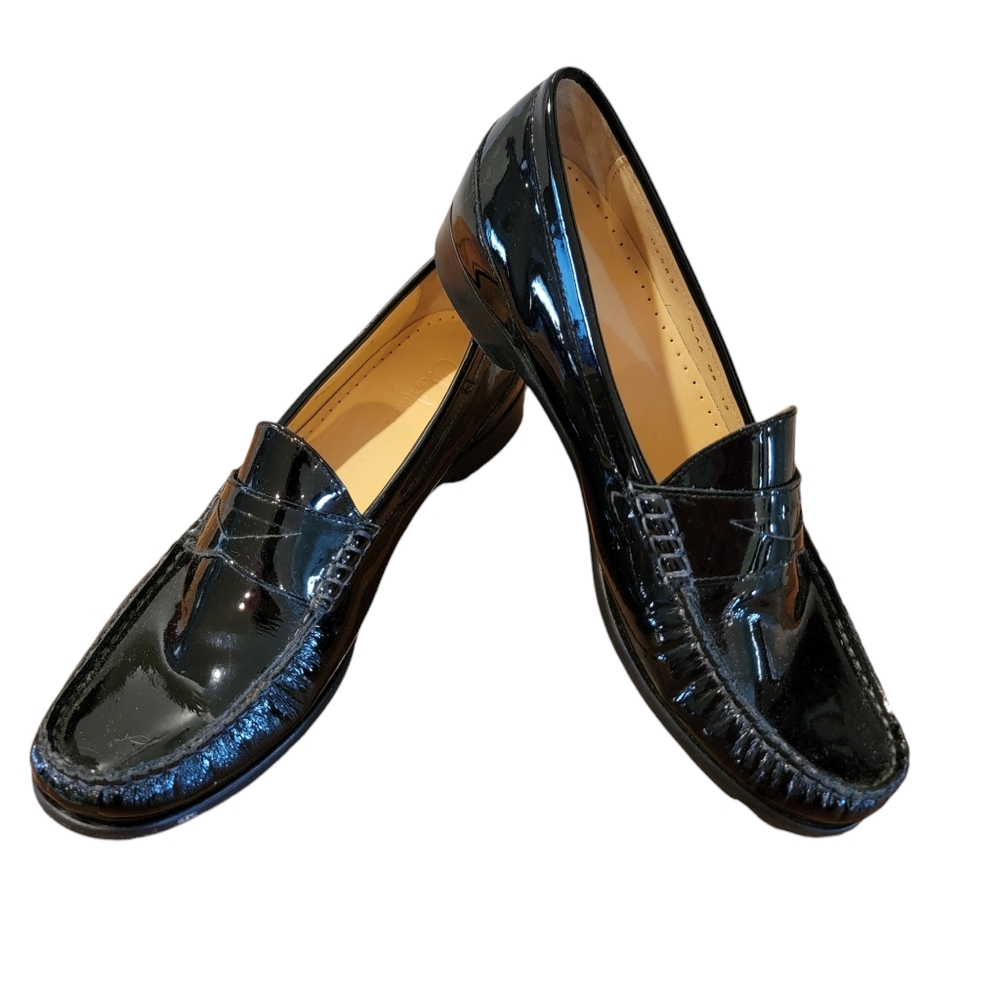 Cole Haan Black Patent Leather Penny Loafer Women's 7.5AA